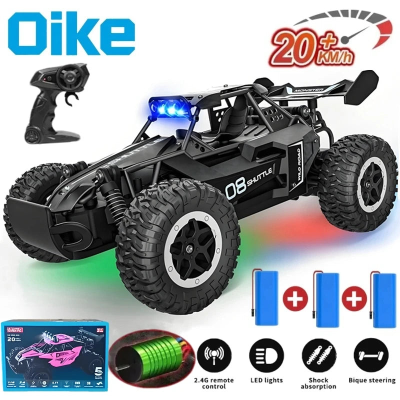 Oike RC-Car 1:16 Modell mit LED-Lichtern Funkferngesteuertes Offroad-Kletterfahrzeug Outdoor-Autos Drift-Rennspielzeug Jungen Geschenke