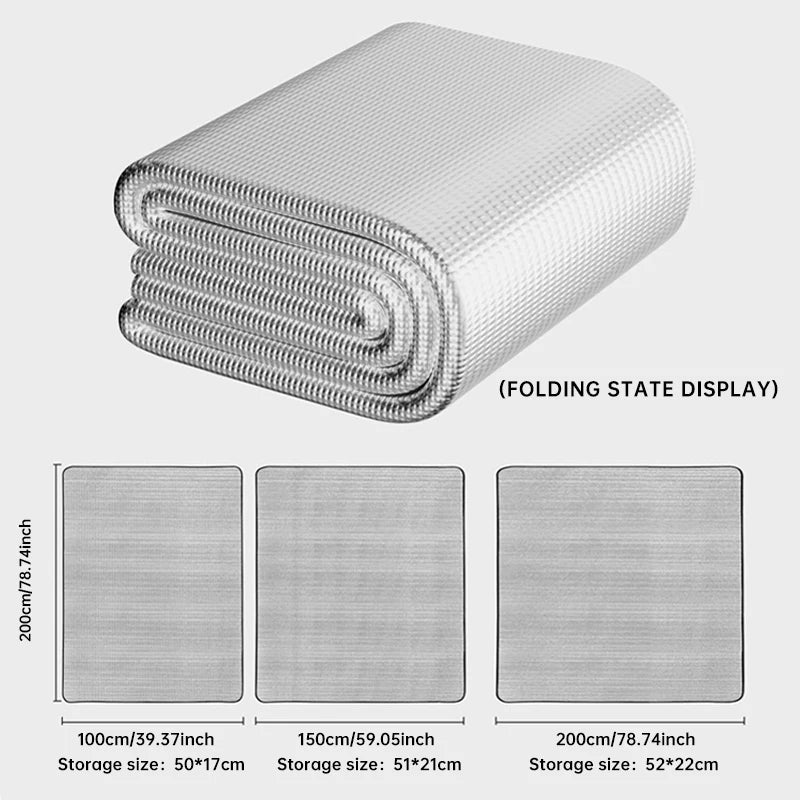 Outdoor Camping Schaumfolie Matte Tragbare Feuchtigkeitsdichte Unterlage Picknick Strandmatte Aluminium Isolier Schlafunterlage Camping Zubehör