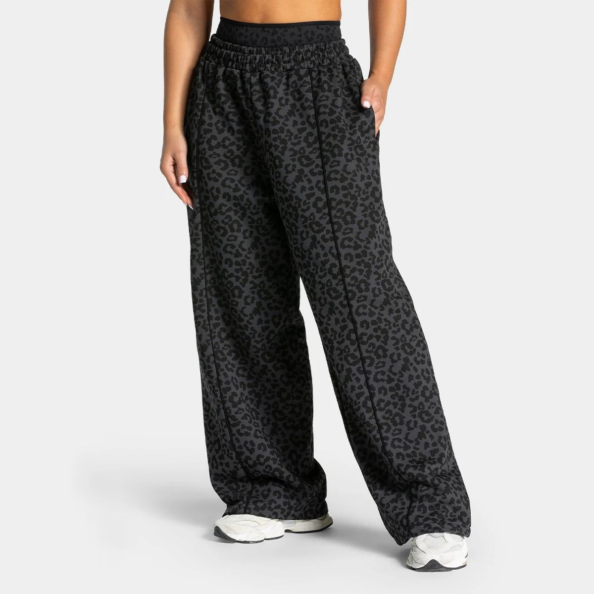 Yoga Joggingshose mit Leopardenmuster für Damen – Flexibel, perfekt für Stretching, Laufen, Training, Jogging, Freizeit, entspannt, stylisch Hauptbild
