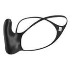 YAULAANG Sexy Herren Glanz Gay Unterwäsche Öliger G-String Tanga Glänzend niedrige Taille Hohe Elastizität Herren Dessous