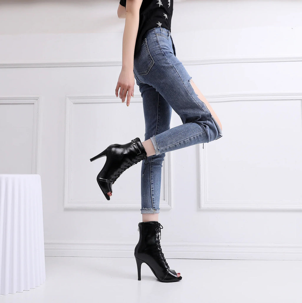 Damen Party Stiefel 2020 Damen Sexy Stilettos High Heels Schuhe Damen Latein Tanzschuhe Latein 2020 Für den Ballsaal