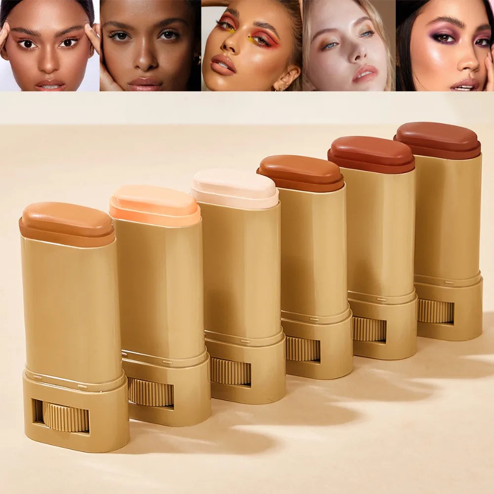 Bronze Foundation Stick Serum-verstärkte Hauttönung Seidige Textur Feuchtigkeitsspendende Deckkraft Concealer Base Ebenmäßiger Hautton Make-up