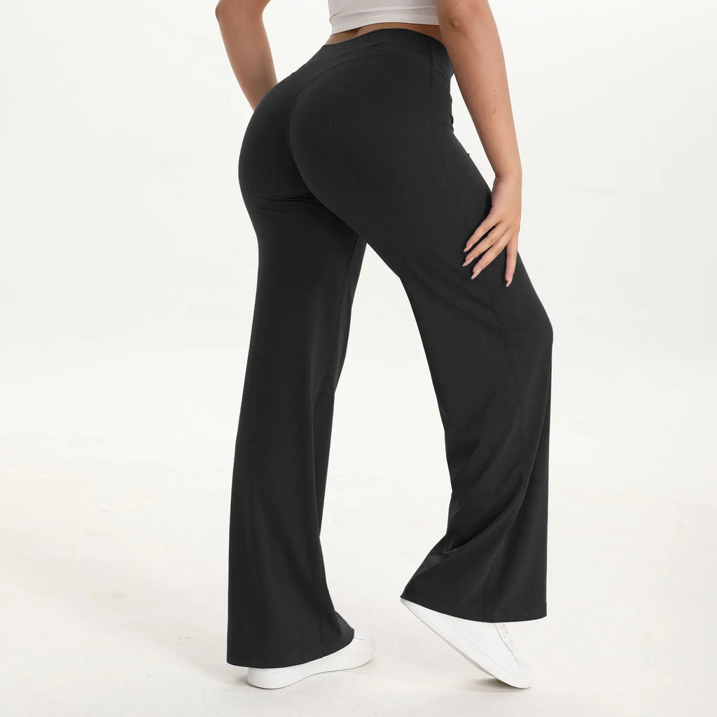 SoftMotion Damen Leggings Gerade Beine Mittlere Taille Yoga-Hose GYM-Leggings Naked Feel Pilates Laufhose Sporthose