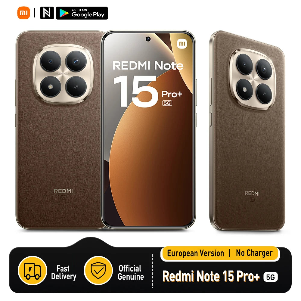 Xiaomi Redmi Note 15 Pro Plus 5G Europäische Version 256GB/512GB Snapdragon 7s Gen 4, AMOLED-Display 6,83" 1.5K, 120Hz, 200MP Kamera, IP68, NFC Hauptbild