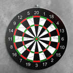 Pro Flocking Dartboard 15-Zoll Turnier Indoor Hänge-Zielscheibe mit 6 Darts - Stabile Scheibe für Weihnachts- und Geburtstagsfeiern