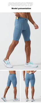 Kompressionsshorts Herren Schnell Trocknend Bodybuilding Tights Shorts Fitness Leggings Elastischer Bund Sportshorts Kurze Hose Gym Laufsport Herren