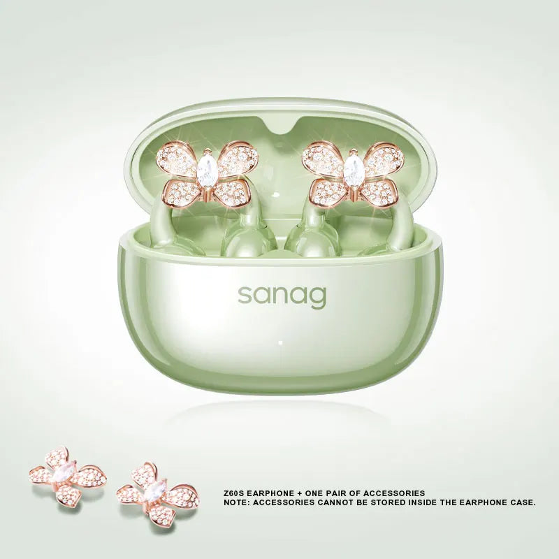 Sanag Z60S Ohrclip-Kopfhörer OWS HiFi-Sound Open-Ear-Ohrhörer Audífonos Bluetooth Kabellose Kopfhörer Flash-Sale Headset