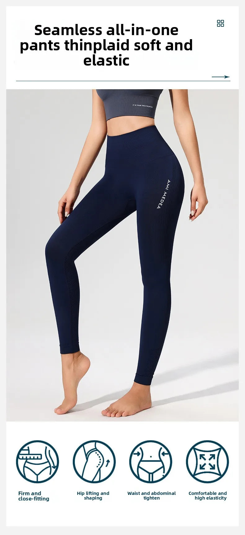 Pfirsich Lift Hüfte Hohe Taille Yogahose Damen Stretch Eng Trainingshose Laufen Sexy Fitnesshose