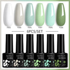 LILYCUTE 6PCS Gel-Nagellack-Set Sommer Neon Nagellack-Gel-Kits für DIY Nagel Semi-Permanenter UV-Lampe Gellack Nagellack-Set