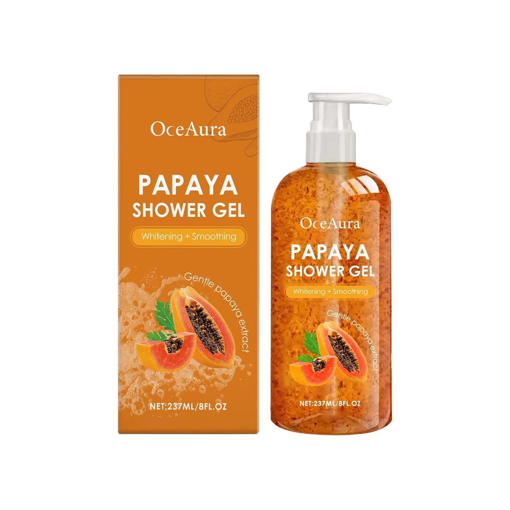 Papaya Whitening Duschgel Peeling Verblassen von Pigmentflecken Langanhaltender Duft Erfrischend Reguliert Öl Feuchtigkeitsspendend Reichhaltiger Schaum Körperwaschmittel