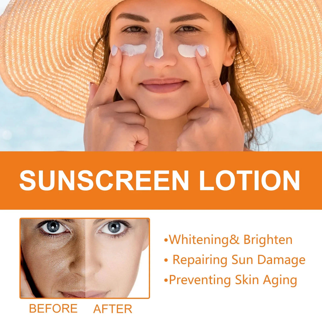 EELHOE Sonnenschutz Gesicht Ölregulierung UV-Isolation Anti-Sonne Feuchtigkeitsspendende Gesichts-Sonnencreme LSF 50 Gesichtsreparatur Hautpflege Sonnenbräunungslotion