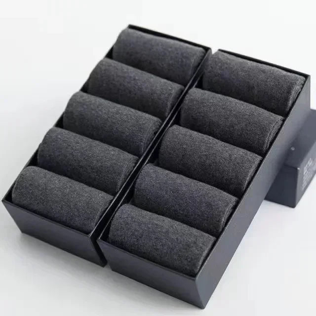 20 Stück/Los Herren Socken aus reiner Baumwolle Übergröße Einfarbig Freizeit Business Lange Socken Atmungsaktive Weiche Herrensocken EU39-48