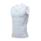 Kompressions-Tanktop Herren Gym-Shirt Ärmellos Schnelltrocknend Bedruckte Sportbekleidung Herren Fitness Bodybuilding Weste Workout Muskel-Top