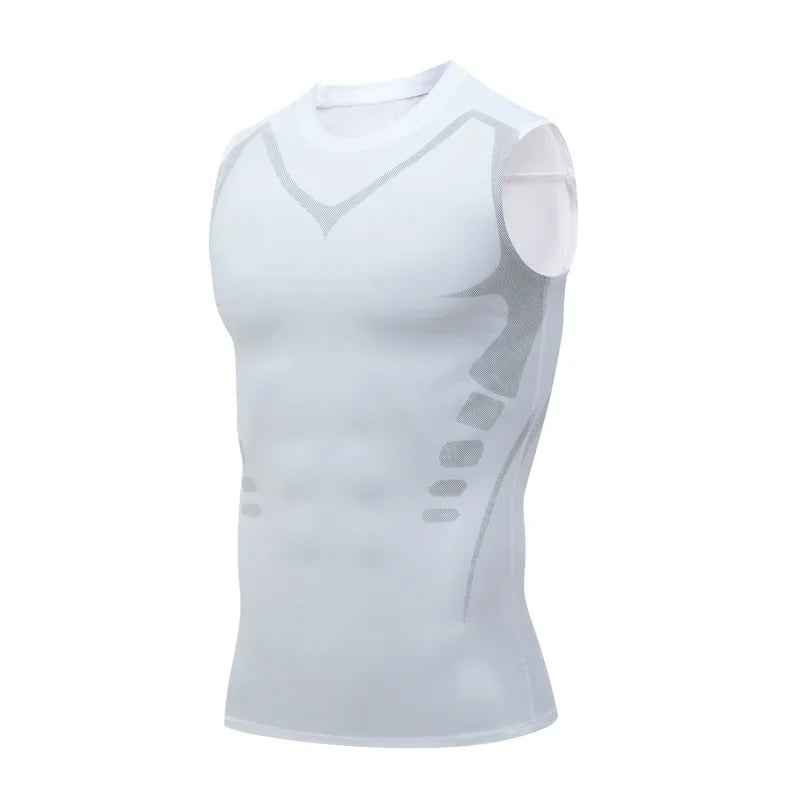 Kompressions-Tanktop Herren Gym-Shirt Ärmellos Schnelltrocknend Bedruckte Sportbekleidung Herren Fitness Bodybuilding Weste Workout Muskel-Top