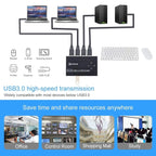 MZX 4x4 USB 3.0 Switch Wahlschalter KVM Switcher Hub 3 0 Kabel PC Laptop Computer USB-Geräte Tastatur Maus Drucker KVM-Switch teilen