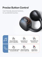 Baseus BC1 Ear-Clip-Ohrhörer Open-Ear Drahtlose Kopfhörer Bluetooth 6.0 Clip-On Sport-Kopfhörer 4 Mikrofone Super Bass IP55 Ohrstöpsel