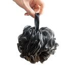 1 Stück Dusch-Mesh-Schaumschwamm, Peeling-Wäscher, schwarze Badewannen-Schaumkugel, Körper-Hautreiniger, Reinigungswerkzeug, Badezimmerzubehör