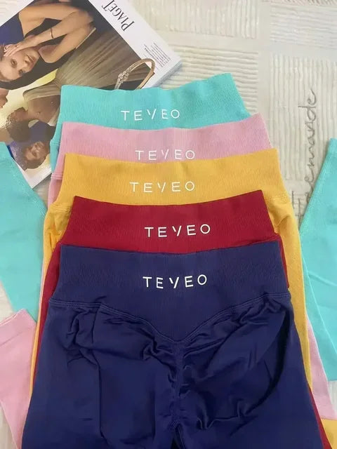TEVEO – Atmungsaktive Fitness-Leggings für Damen, hochwertige Yoga-Hosen, hochelastische Radlerhosen