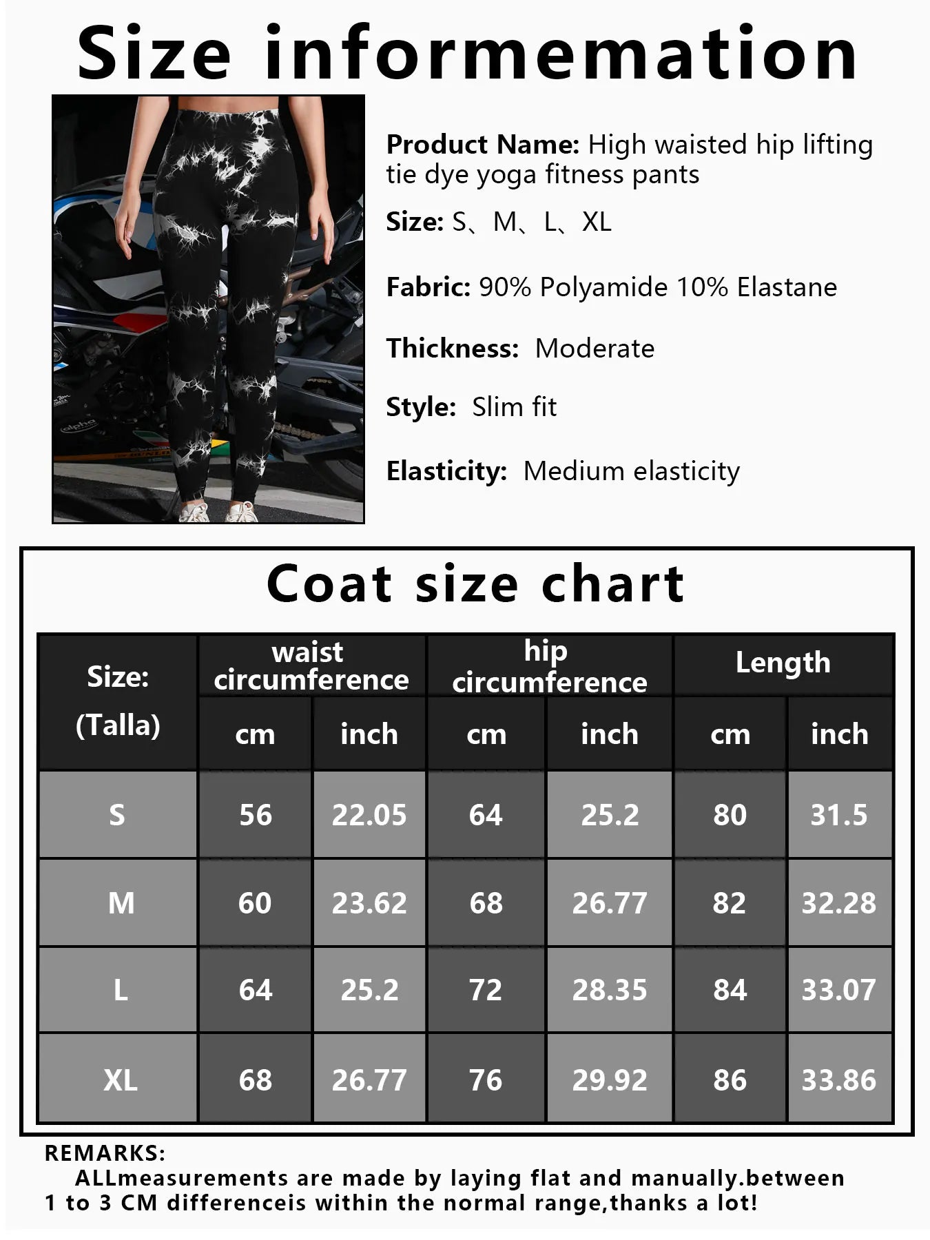 CZGUKE 2-teilige Damen Tie-Dye-Hose Sport Leggings Nahtlos High Waist Push-up Damen Fitness- und Trainingskleidung