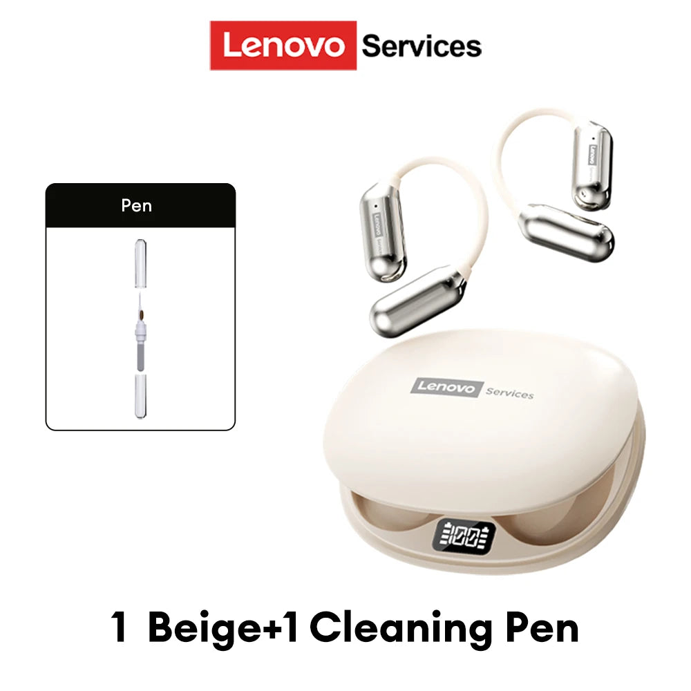 Lenovo LE503 OWS Kabellose Ohrhörer Bluetooth V6.0 Open-Ear Kopfhörer ENC Geräuschunterdrückung Earbuds Wasserdicht Lange Akkulaufzeit