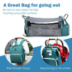 3-in-1-Wickeltaschen-Rucksack, faltbares Babybett, wasserdichte Reisetasche mit USB-Ladefunktion, Wickeltaschen-Rucksack mit Wickelbett, 3 Typen