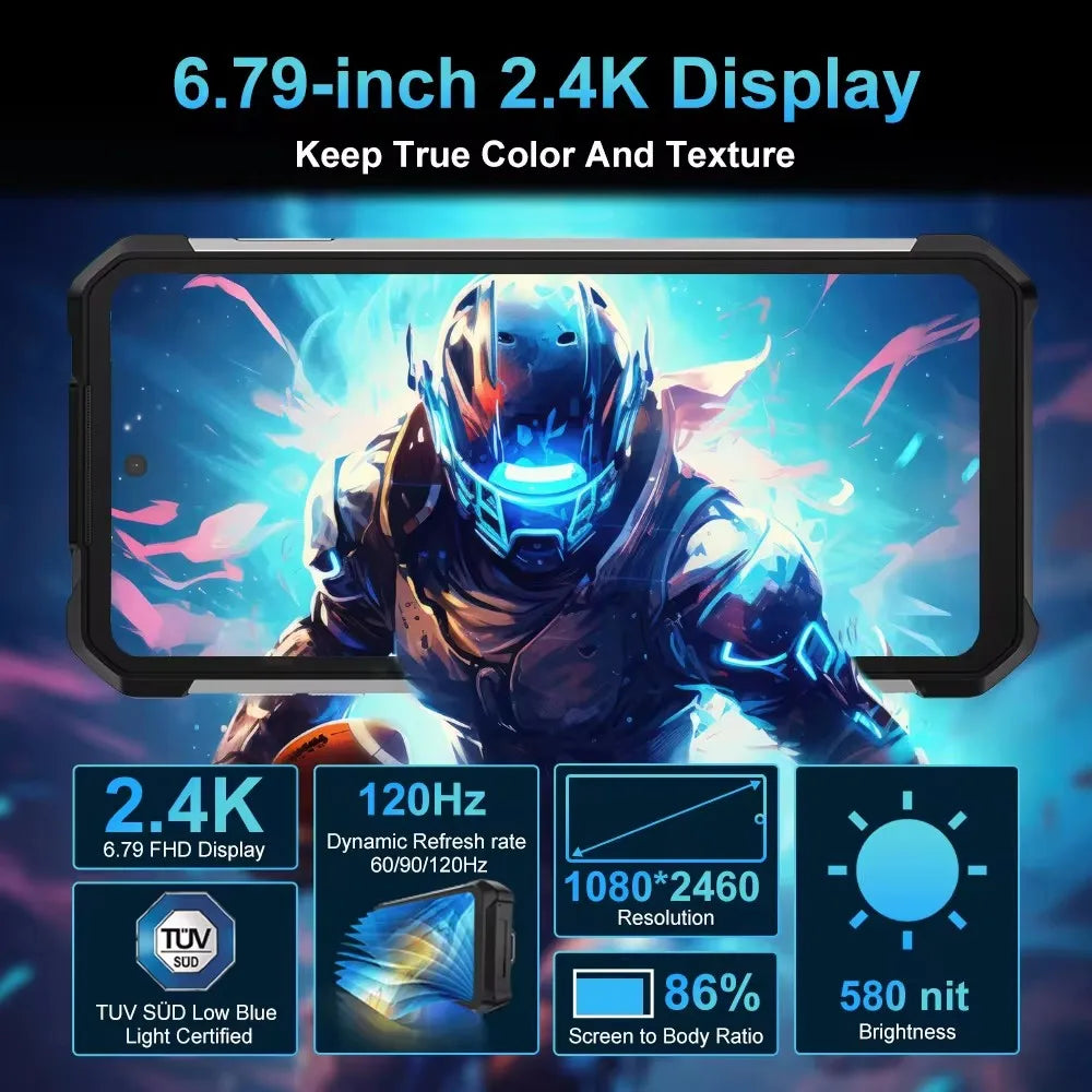 8849 Tank 2 PRO Projektor Robustes Smartphone Android 2.4K 24GB 512GB 100MP Kamera 23800mAh 120W Dual-SIM OTG-Telefon