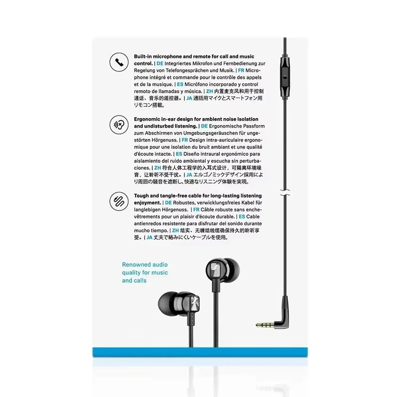 Sennheiser CX300S kabelgebundene In-Ear-Kopfhörer Reiner Bass Stereo Sound Geräuschisolierendes Original-Headset für Smartphone Samsung Xiaomi