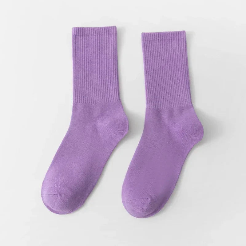 33 Farben Sommer Baumwolle Weiche Socken Fröhlich Bunte Damen Mid-Tube Strümpfe Modetrend Rot Grün Knöchelsocken Herbst Strumpfwaren