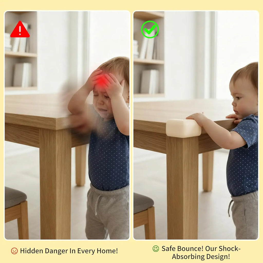 1 Rolle Baby-Sicherheits-Tischkantenschutzstreifen mit 4 selbstklebenden Eckenschützern aus weichem NBR-Schaum, Baby-Eckenschutz