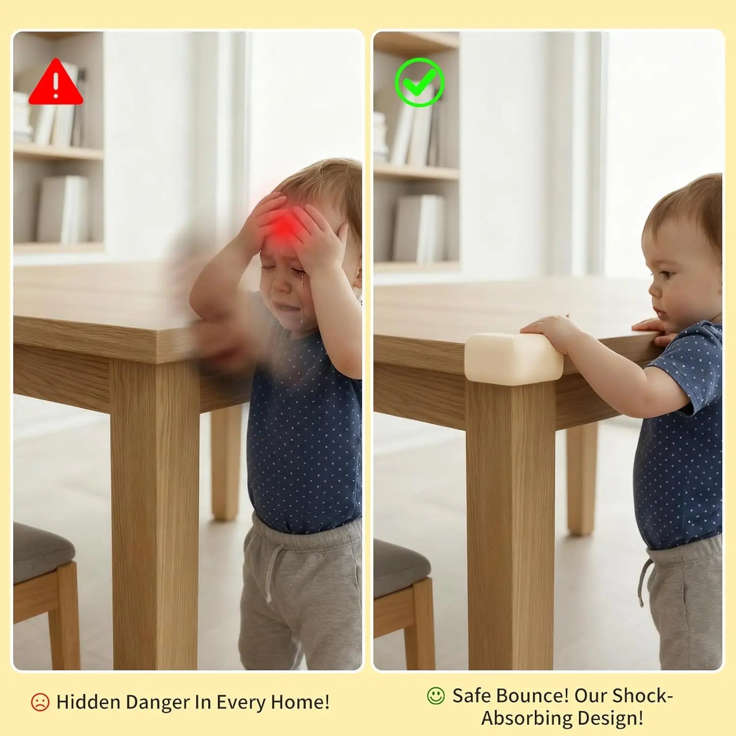 1 Rolle Baby-Sicherheits-Tischkantenschutzstreifen mit 4 selbstklebenden Eckenschützern aus weichem NBR-Schaum, Baby-Eckenschutz