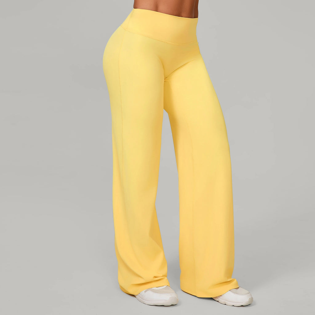 Damen gerade Yoga-Leggings weicher, dehnbarer Stoff Damen-Yogahosen GYM Schweißableitende Eigenschaften Lauf-Sport-Hosen