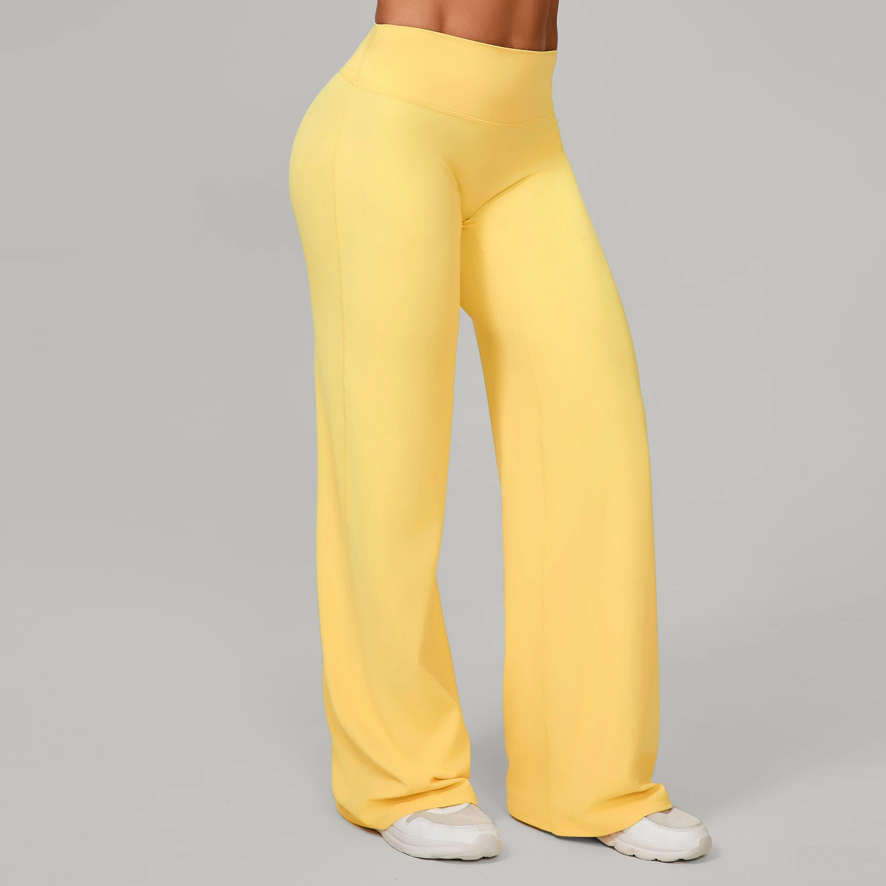 Damen gerade Yoga-Leggings weicher, dehnbarer Stoff Damen-Yogahosen GYM Schweißableitende Eigenschaften Lauf-Sport-Hosen