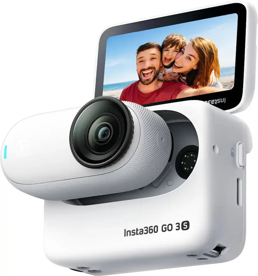 Insta360 GO 3S 128GB (offiziell überholt) – Vlog Mini 4K Kamera, POV freihändig, universelle Befestigung, Stabilisierung