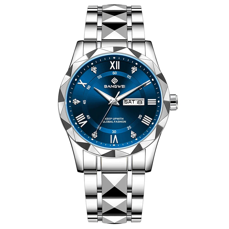 BANGWEI Elegante Luxus Quarz Damenuhr Mode Klassisch Einfach Edelstahluhren Automatisches Datum Wasserdicht Diamant Damen Armbanduhr