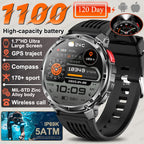 2026 Neue T-Rex3 Pro 1100mAh Akku Smartwatch GPS-Route 5ATM Wasserdicht Sport Lauf-Tracker Outdoor Kompass Militär-Smartwatch