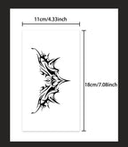 1 Stück charmante Tattoo-Aufkleber, wasserdicht, haltbar, ein bis zwei Wochen, für Mädchen, Bauch, Brust, Rücken, Taille, nicht reflektierend, Dornen-Cyan