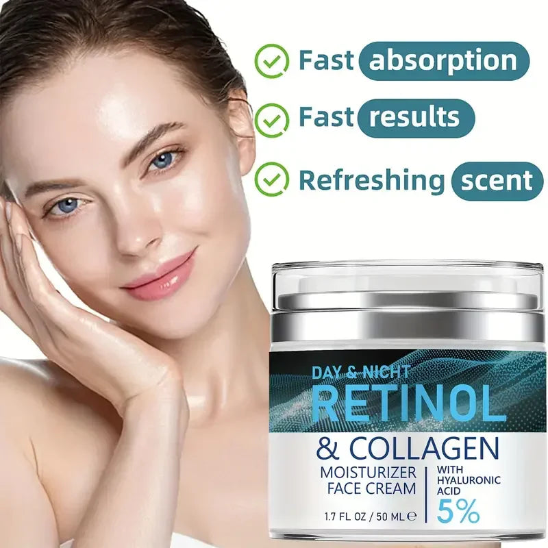 ENVISHA Retinol-Kollagen-Creme Gesichtspflege Anti-Aging-Falten Tiefenhydratation Feuchtigkeitsspendende Hautgesundheit Aufhellende Exfoliation