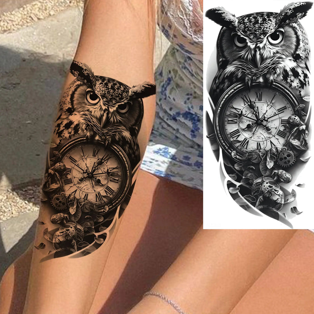 1 Blatt Kobra Schlange Drache Skorpion Temporäre Tattoos für Männer Frauen Wasserdicht Langlebig Löwe Tiger Wolf Fake Tattoo Aufkleber