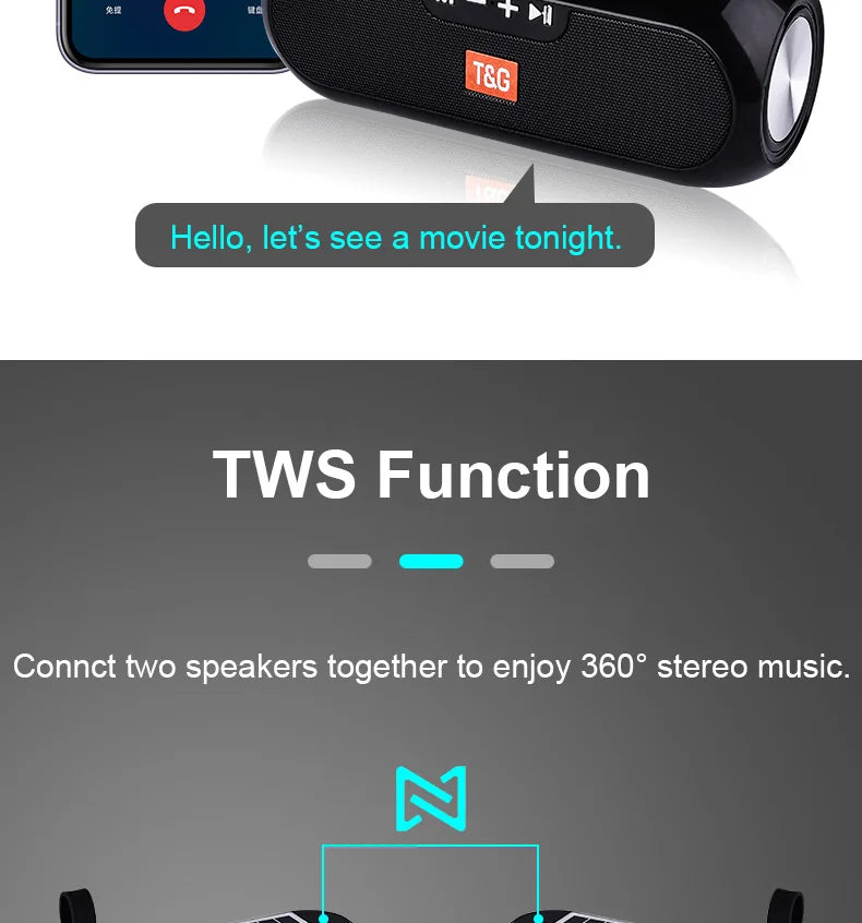 Solar Radio FM Outdoor Tragbarer Kabelloser Bluetooth-Lautsprecher Musik Soundbox Subwoofer Bass Aux PC TV Computer TV Hifi Stereo Mp3