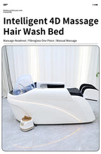 Salon Head Spa Kunstleder Kopftherapiebetten Automatische Massage Shampoobett Komfortables ergonomisches Design Hoher Dichte Schwam