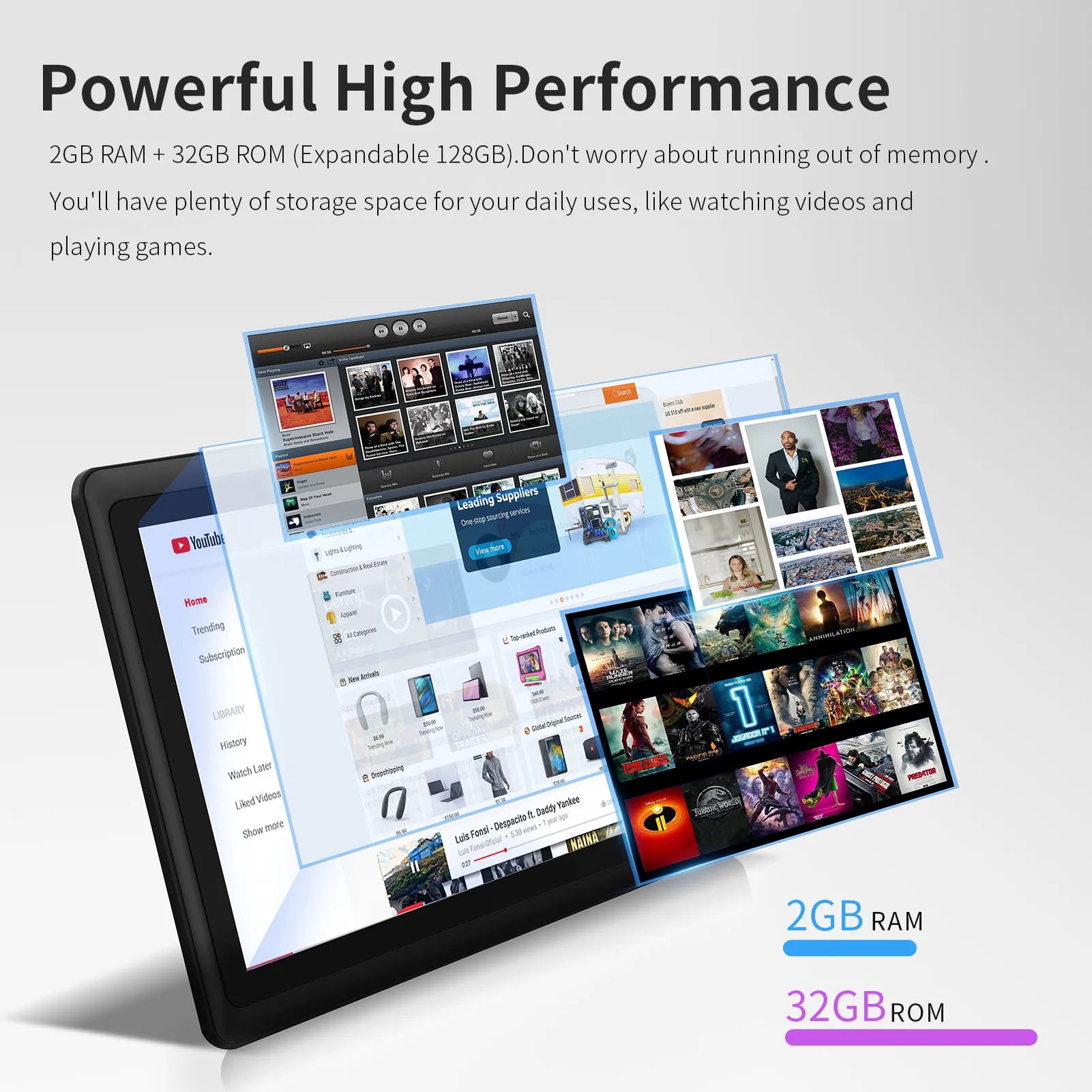 Pritom 7 Zoll Tablet PC, Android 13 Quad-Core, 4 GB (2+2 GB virtuell) RAM 32 GB ROM, WiFi, Dual-Kamera, USB C, mit Ledertasche