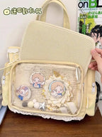 Neue Y2K Süße Japanische Ita Bag Lolita Mädchen Transparente Umhängetasche Große Kapazität Umhängetasche Lässige Tasche DIY Display Handtaschen