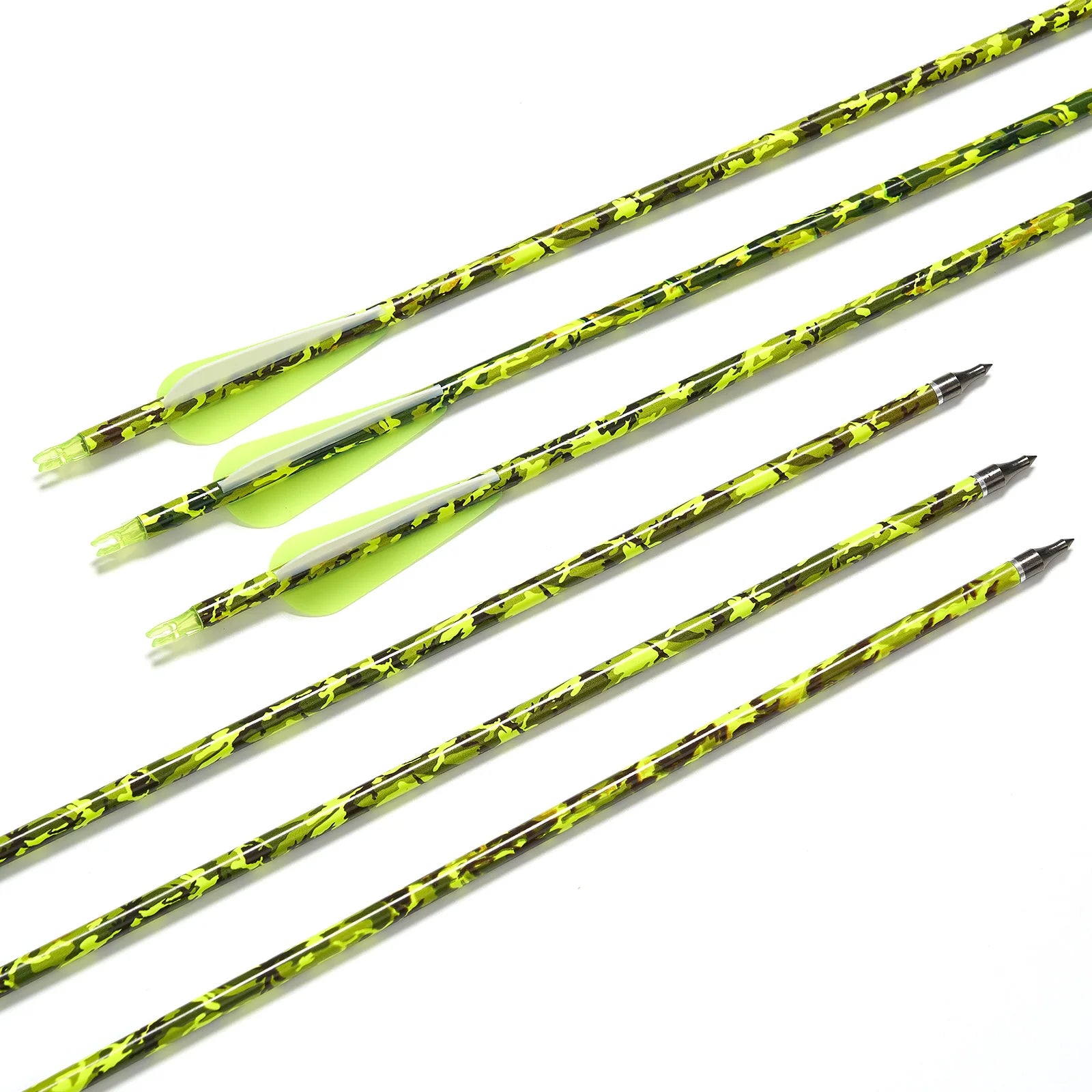 Toparchery 31,5 Zoll Mischcarbonpfeile ID 6,2mm Kunststofffedern Outdoor Ziel Jagd und Schießen