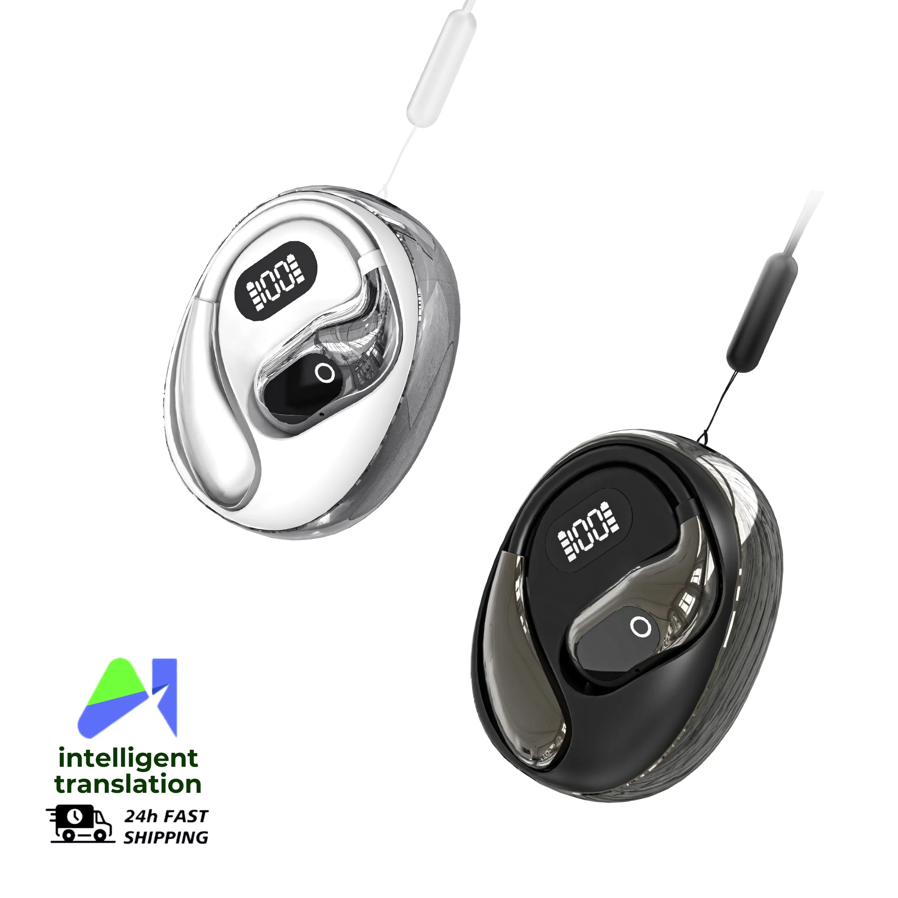 Echtzeit-Übersetzungs-Kopfhörer 144 Sprachen Übersetzer Kopfhörer Kabellose Bluetooth 5.4 Headsets für Business, Büro, Reisen