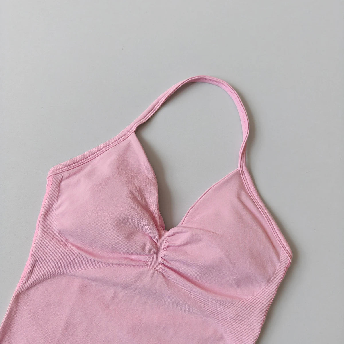 Langes Trägertop Yoga Weste Damen Rückenloses Tank Top Sport Fitness BHs Laufendes Workout Gym Neckholder