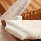 2-in-1 Körperpeeling-Duschhandschuh, 1 Stück Natürlicher Baumwoll-Leinen-Peeling-Handschuh mit Netzstruktur für das Home Spa