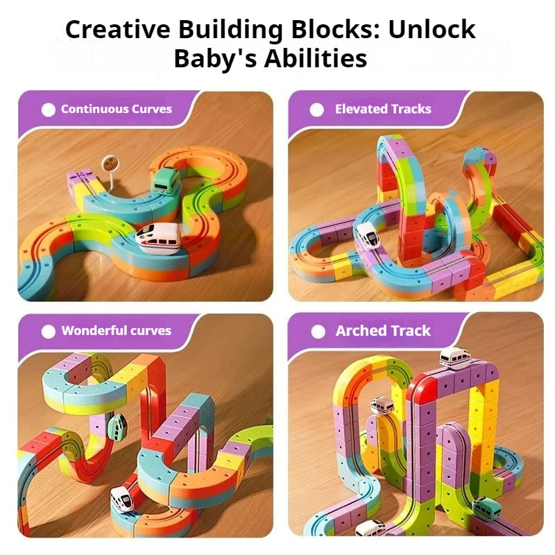 Elektrisches Magnetschwebebahn-Set für Kinder – Anti-Schwerkraft DIY Montage Magnetische Montageschiene Lernspielzeug für Jungen