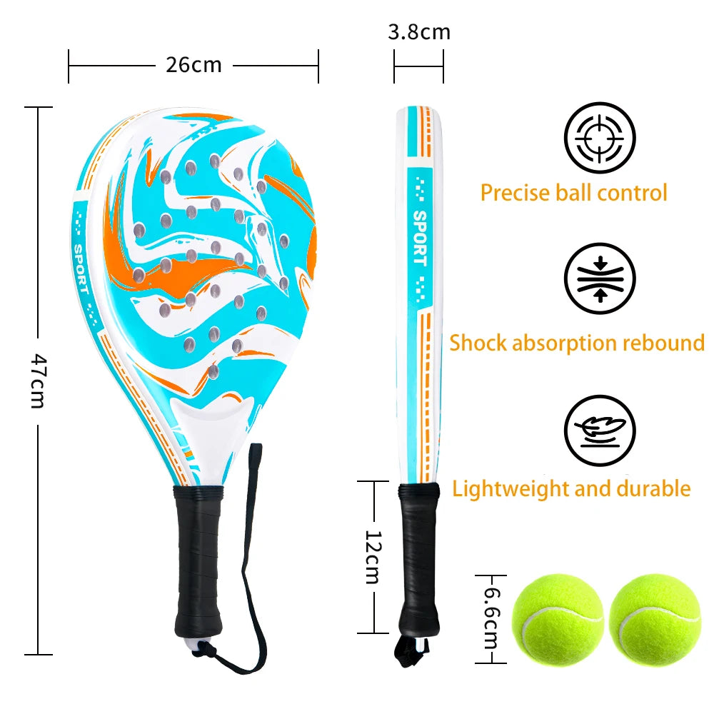 Neueste Tennisschläger 2026 | Padelschläger, aus ultraleichtem Kohlefasermaterial, mit starker Elastizität und guter Qualität