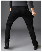 Frühling Herbst Herren Klassische Modemarke Jeans Homme Mann Weiche Stretch Schwarze Biker Maskulino Denim Hose Herrenhosen Overalls