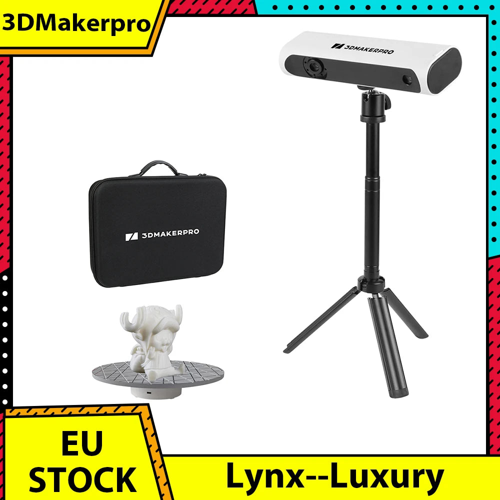 Luxus Edition 3DMakerpro Lynx 3D-Scanner, 0,10 mm Genauigkeit, 0,30 mm Auflösung, 10 fps Bildrate, 250x400 mm Einzelaufnahmebereich Hauptbild